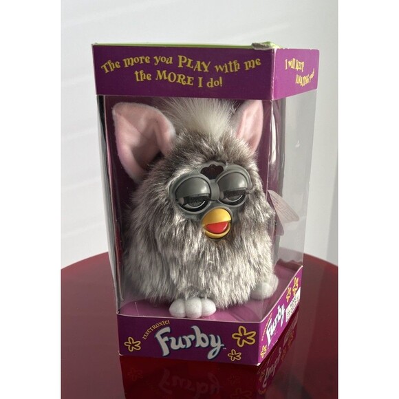 Other - Gen 2 FURBY Gray Owl Grey Eyes White Feet Pink Ear C276A 0719A NIB SEALED
